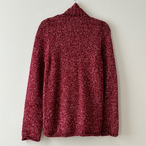 St John's Bay Red White Marled Open Shawl Cardigan - Picture 11 of 16